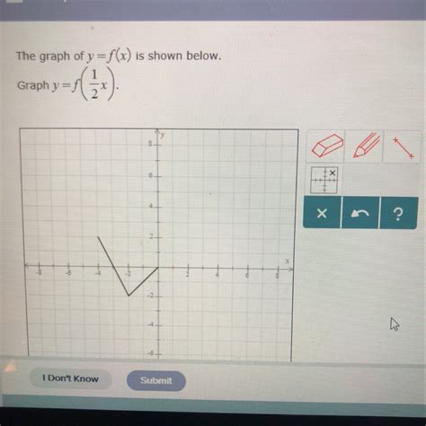 The graph of y=f(x) is shown below. Graph y=1/2 f(x) .